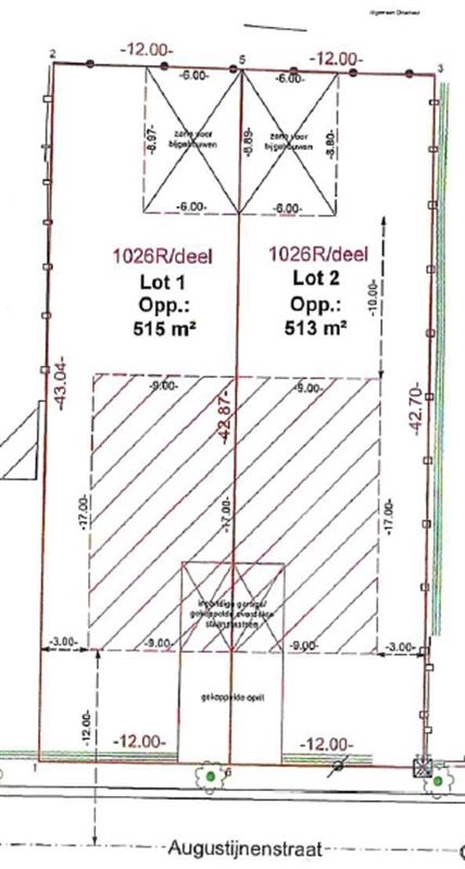 Bouwgrond van 513 m² voor halfopen woning met ruime tuin