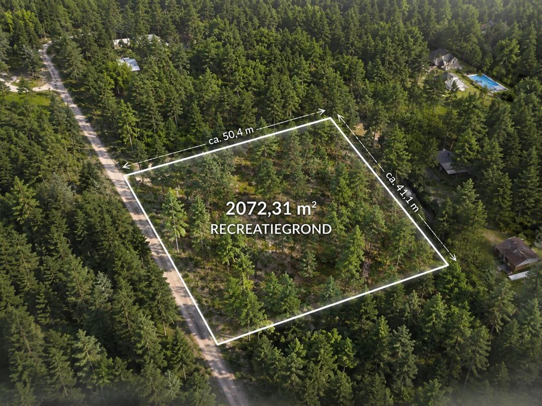Recreatiegrond van ca. 2.072 m² nabij De Lilse Bergen