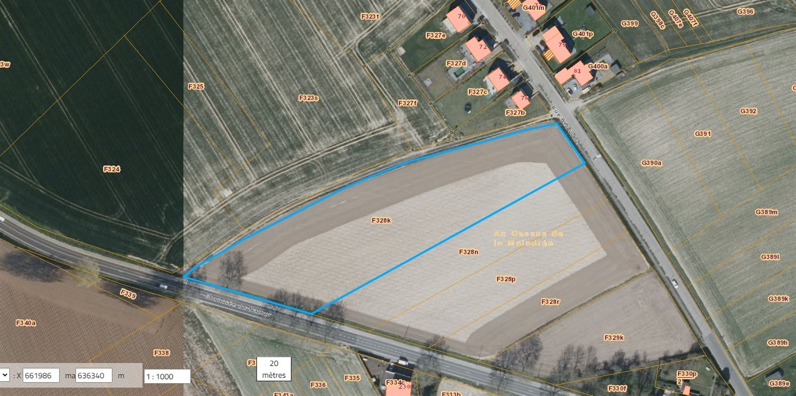 Parcelle agricole de +/- 1ha !