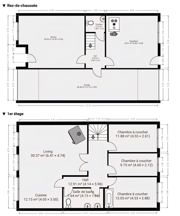 MAISON 3CH (POSS 8) - JARDIN - TERRASSE - GARAGE - GRENIER AMENAGEABLE