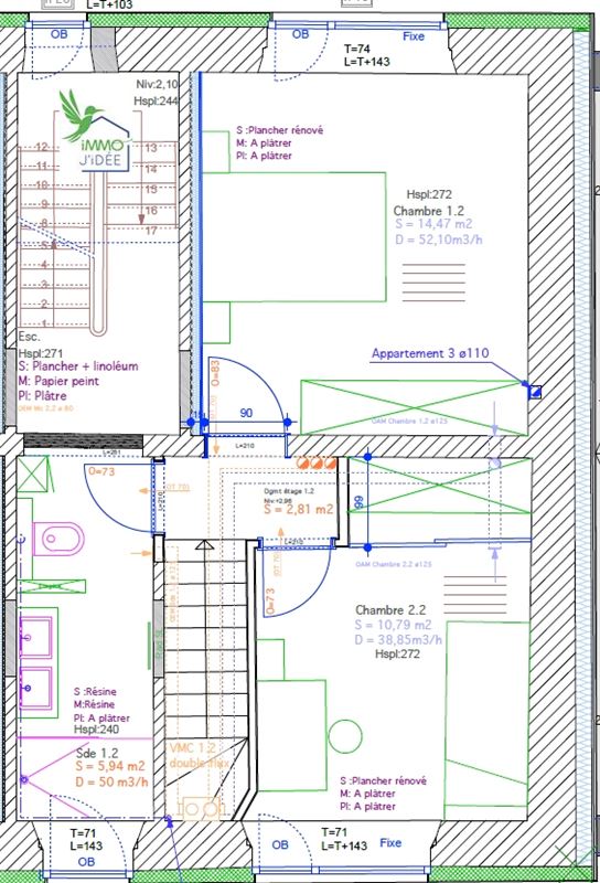 Appartement 2 rénové, avec jardin