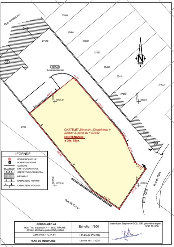 Terrain à bâtir de 8a et 92ca en zone d'habitat