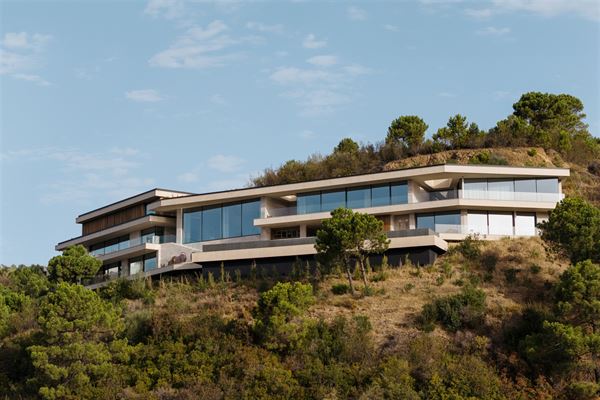 Nouvelle éco-villa de luxe avec vue panoramique sur la mer dans le magnifique quartier de Monte Mayor, Benahavis