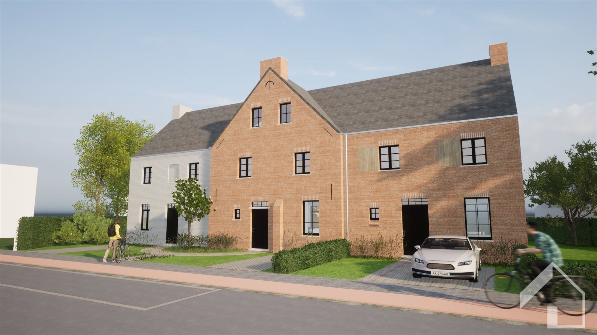 3 volledig afgewerkte nieuwbouwwoningen nabij centrum van Broechem