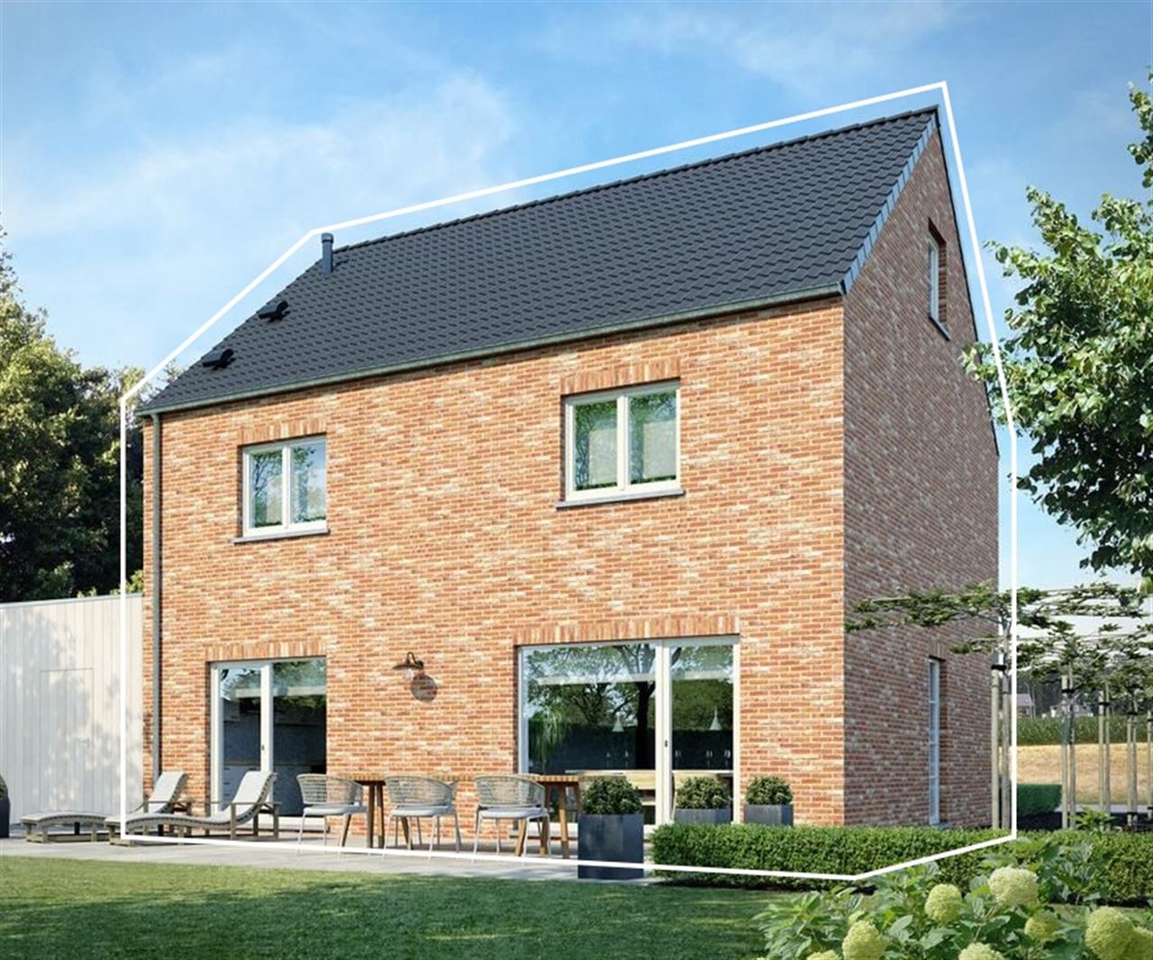 Bouwgrond met nieuw te bouwen woning