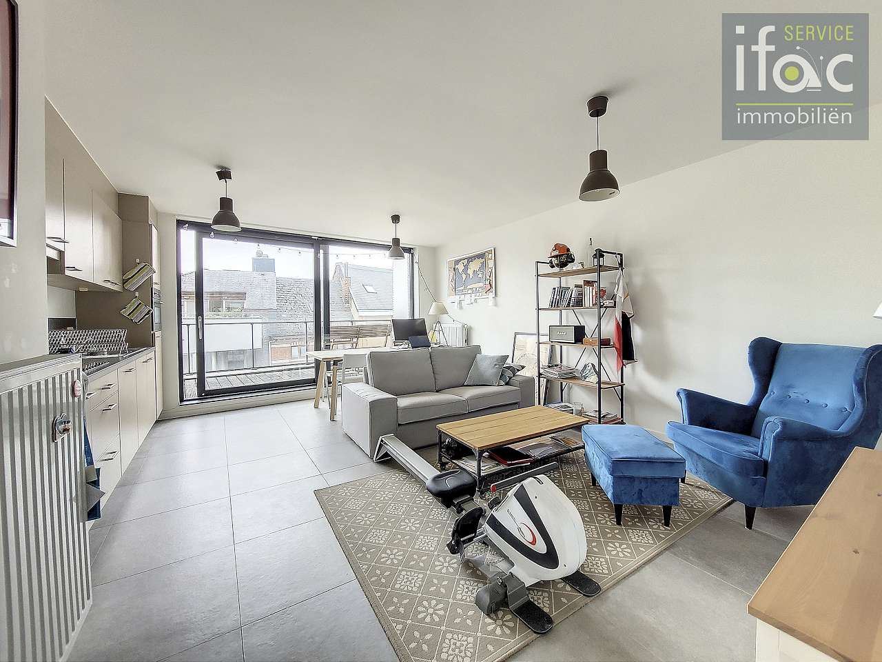 Modern appartement in centrum Tervuren met 2 slaapkamers.