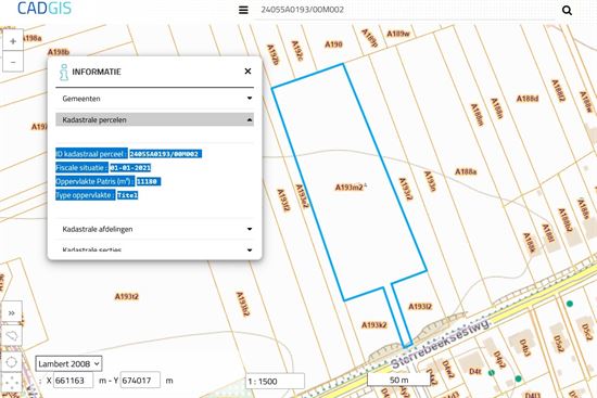 Verpachte landbouwgrond van 1,11 hectare grenzend aan straat