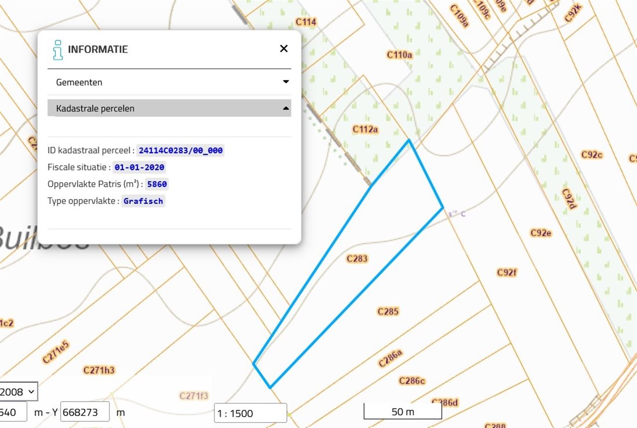 Leased agricultural land of 58 a 60 ca.