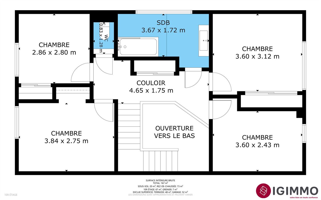 Maison 4 chambres avec piscine