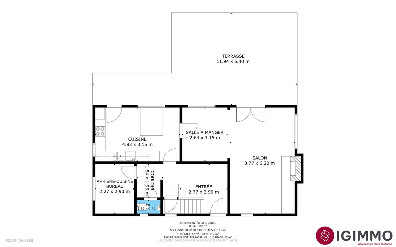 Maison 4 chambres avec piscine