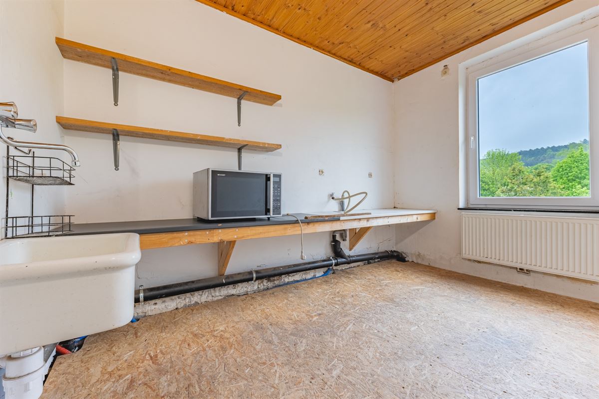 Hamoir - à vendre -Rez commercial et duplex avec jardin