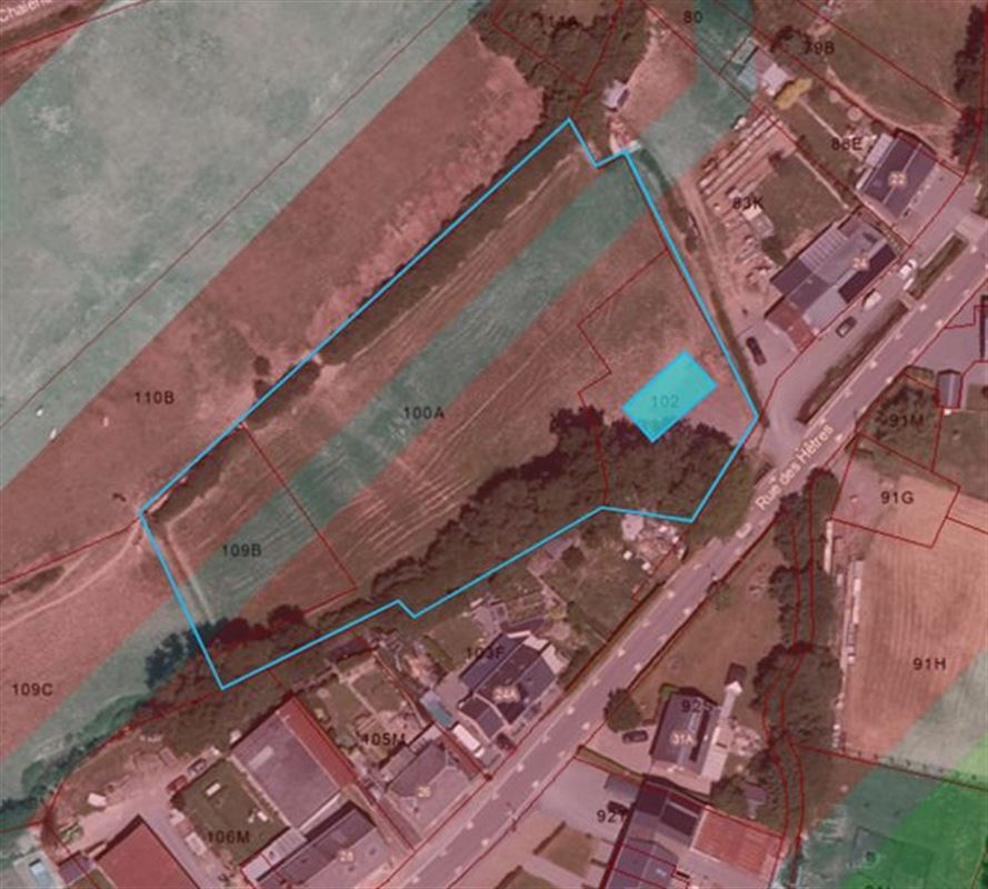 Parcelle à bâtir sur 55 ares - pour 4 villas 4 façades