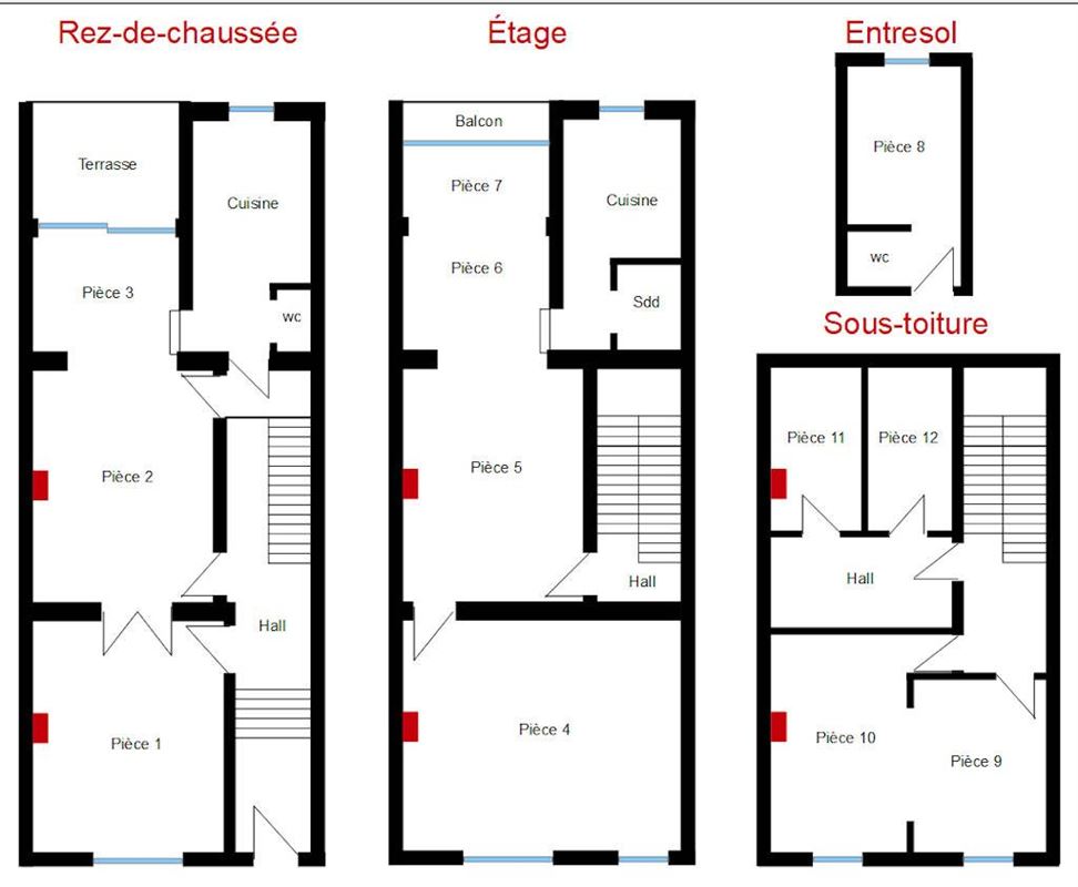 Maison de style à rénover 14 pièces + caves + jardin