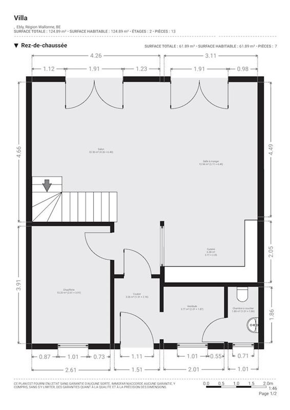 Maison 3 chambres avec jardin – PEB B – Etat neuf !