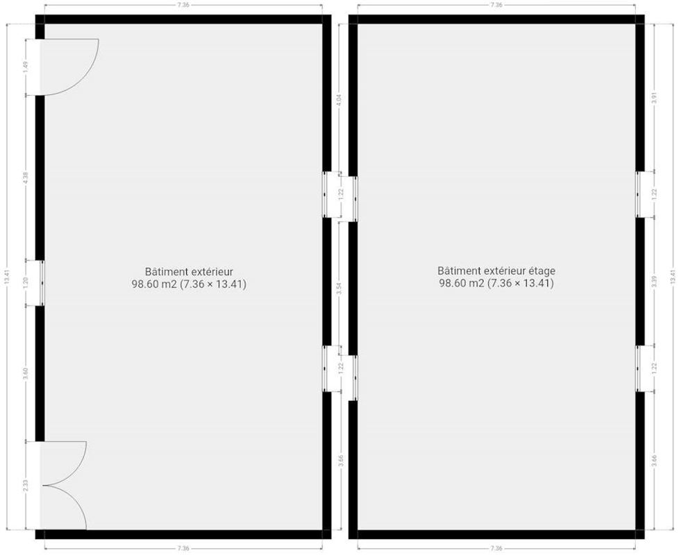 Immeuble commercial en bon état de 511m² sur 18a 25ca