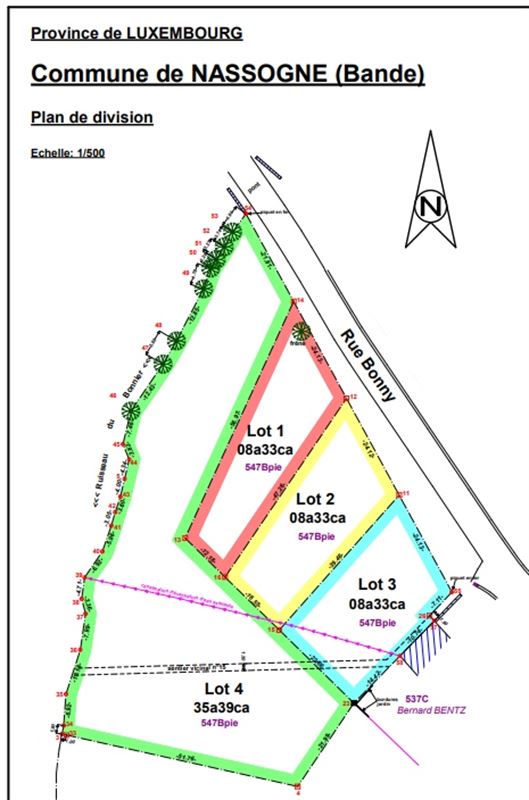 À 9 minutes de Marche, belle parcelle à bâtir de 8ares 33ca