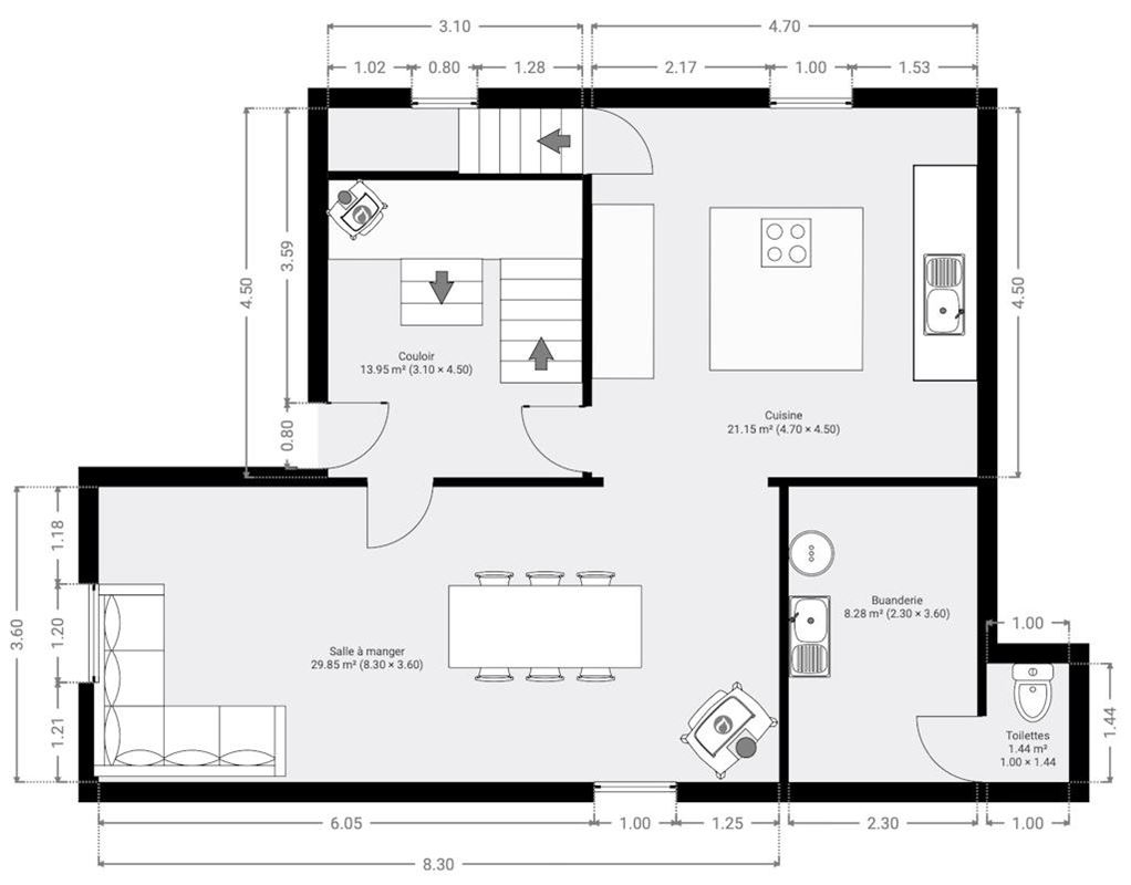 Spacieuse maison villageoise 4 chambres avec jardin - PEB B