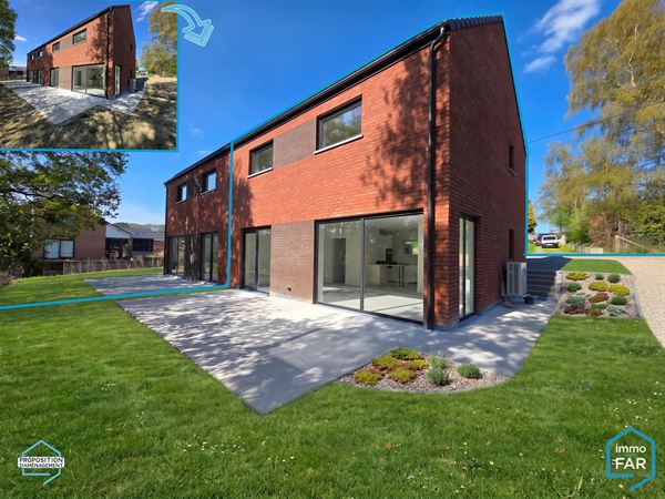 Splendide maison neuve prête à vivre 3ch avec jardin PEB A+