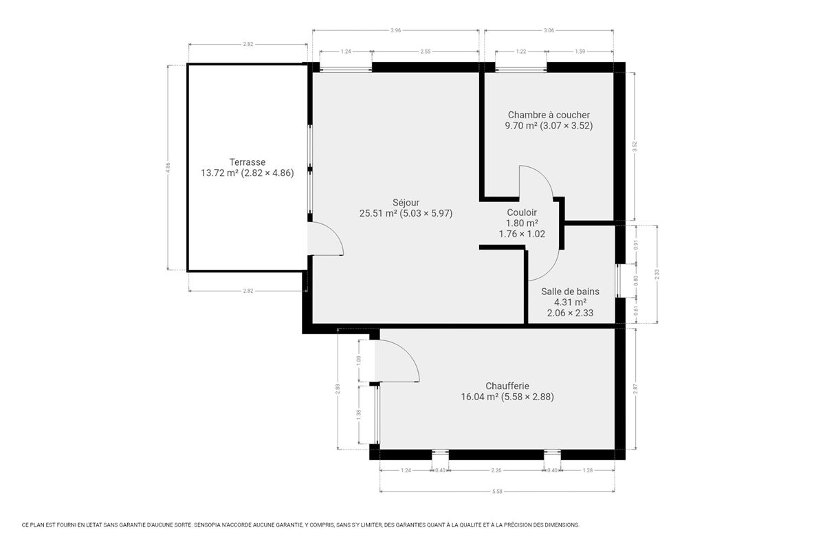 Bungalow 1 ch entièrement rénové sur 41a 70ca – PEB C