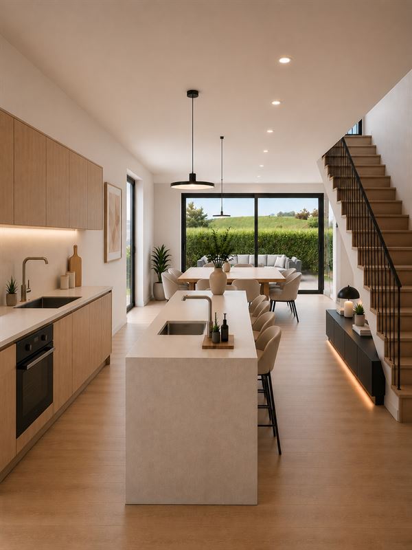 Moderne nieuwbouwwoning in groen Meise