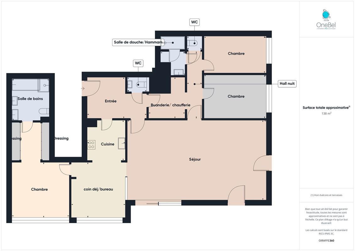 Magnificent apartment with large garden, cellars and parking