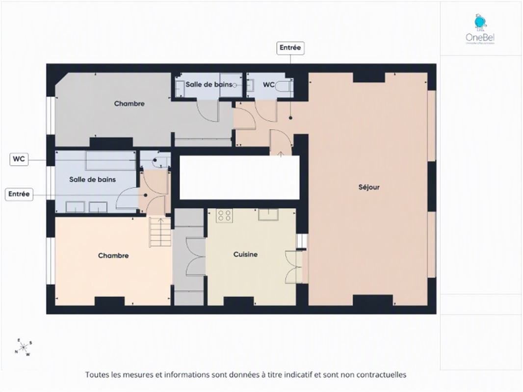 Charming 2- to 3-bedroom apartment