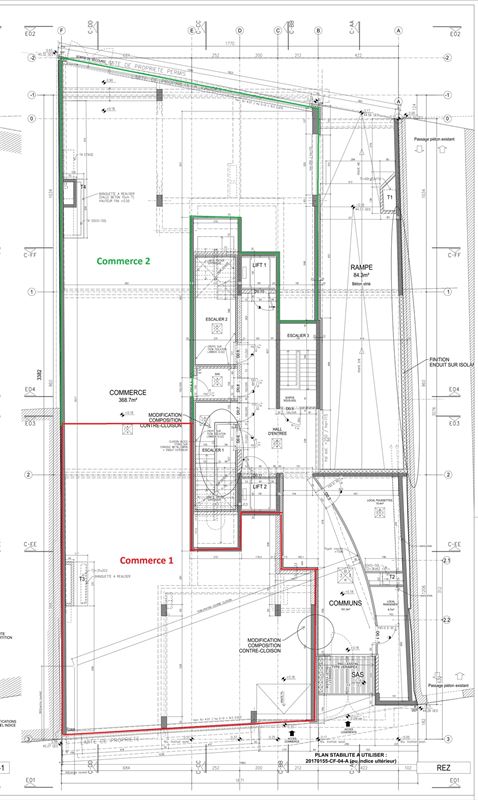 COMMERCE DE 180 M2 AVEC UNE VITRINE DE 13 M A LOUER