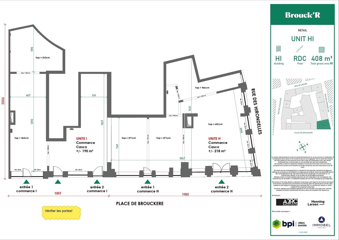 Centre-ville – Commerce de 217 m2 à louer - Projet Brouck'R