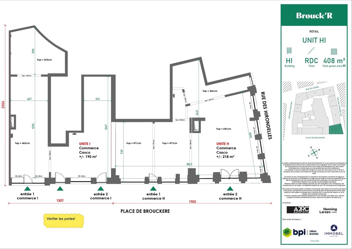 Centre-ville – Commerce de 190 m2 à louer - Projet Brouck'R
