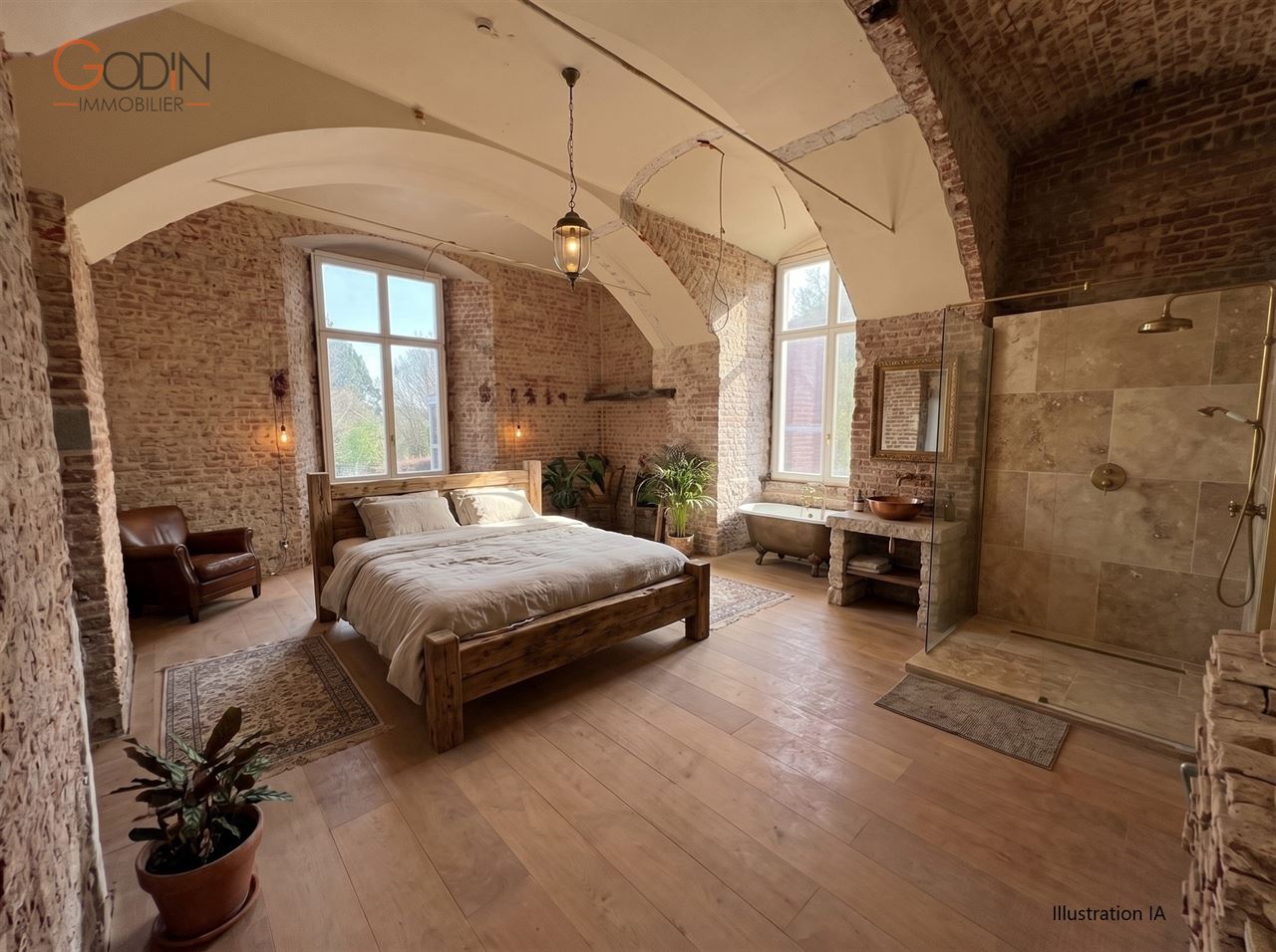 Appartement 3 pièces dans château