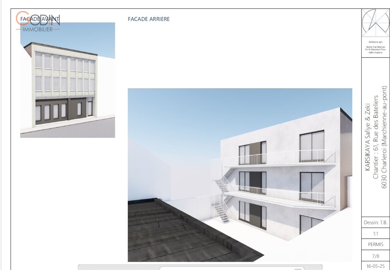Immeuble de rapport avec permis accordé – 6 appartements