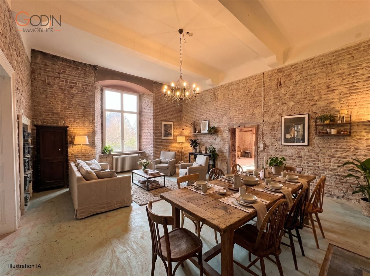 Appartement 3 pièces dans château