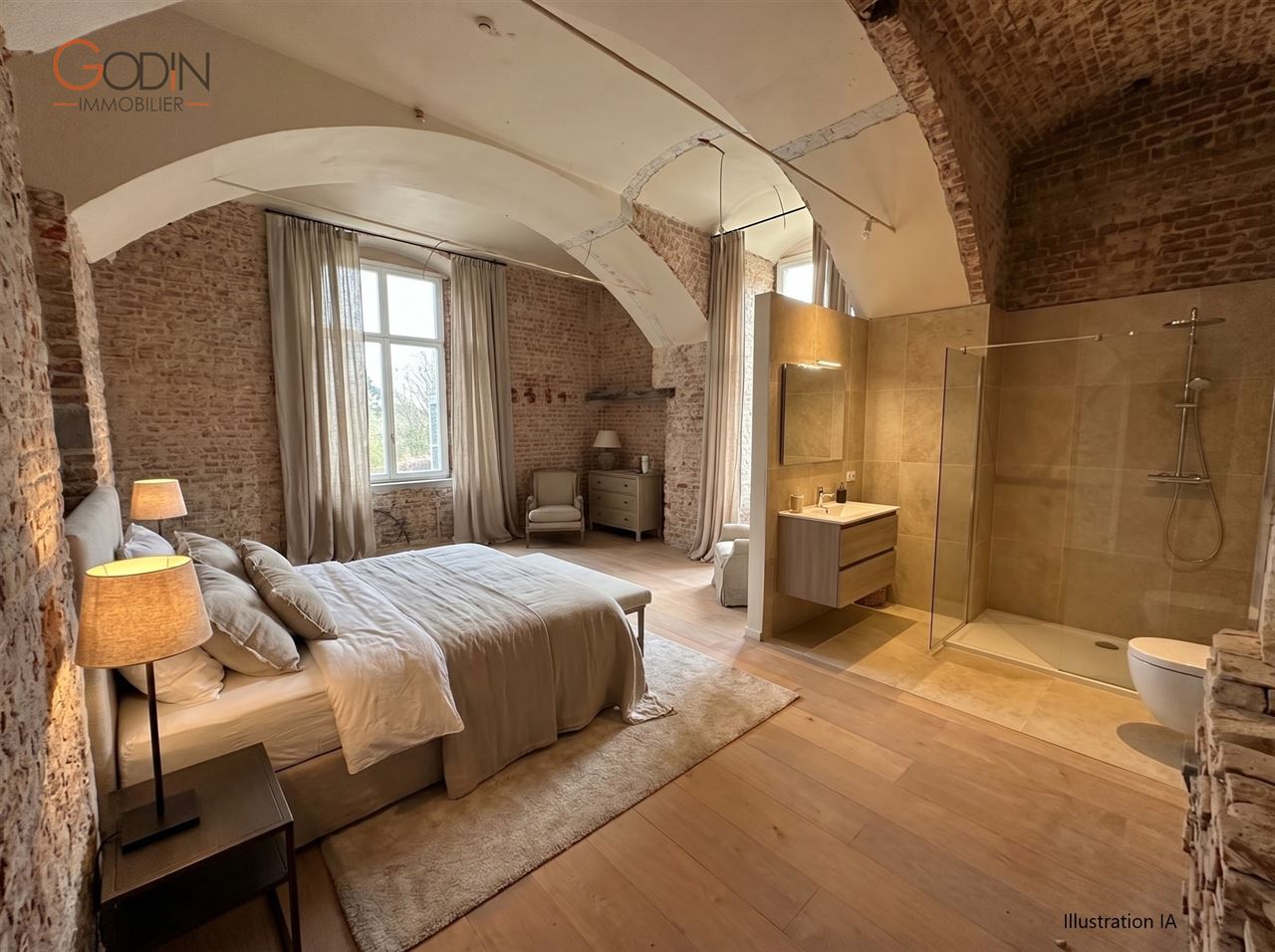 Appartement 3 pièces dans château