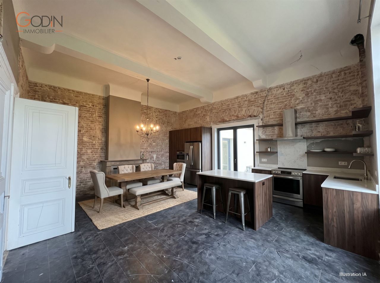 Appartement 3 pièces dans château