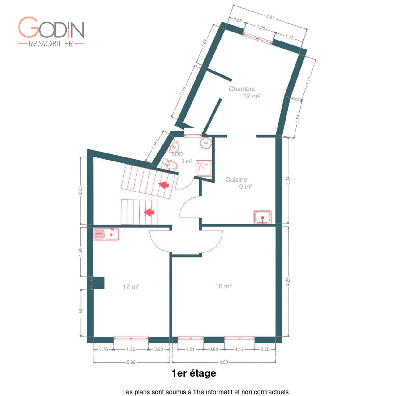 Appartement 2 chambres – ±52 m²