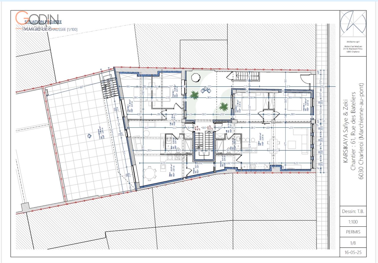 Immeuble de rapport avec permis accordé – 6 appartements