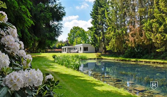 Bijzondere laagbouwwoning op een privédomein met oprijlaan op een bosrijke locatie te Eksel