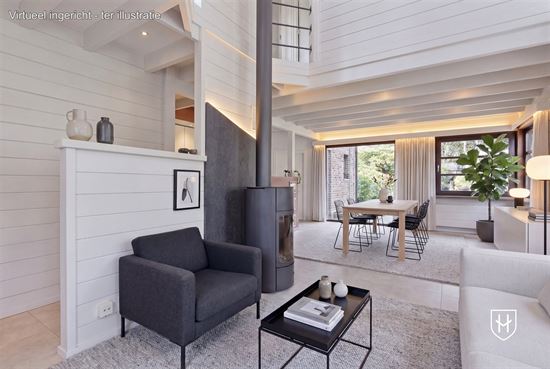 Sfeervolle woning met 2 slaapkamers en prachtig aangelegde tuin met siervijver en terras, centraal gelegen in Peer