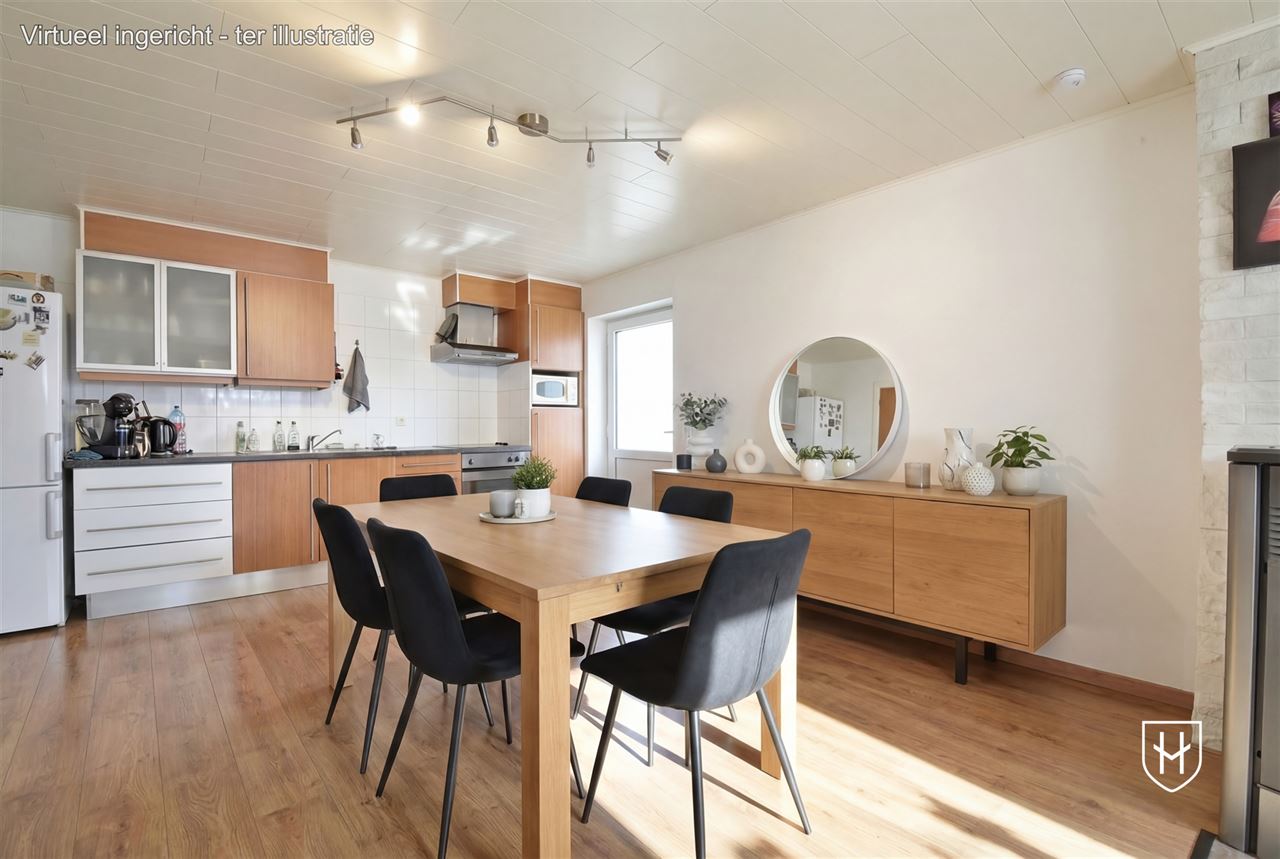 Gelijkvloers-appartement van 101 m2 met 1 slaapkamer en een inpandige garage, pittoresk gelegen in Lanaye langs de Maas, en net over de grens bij Maastricht