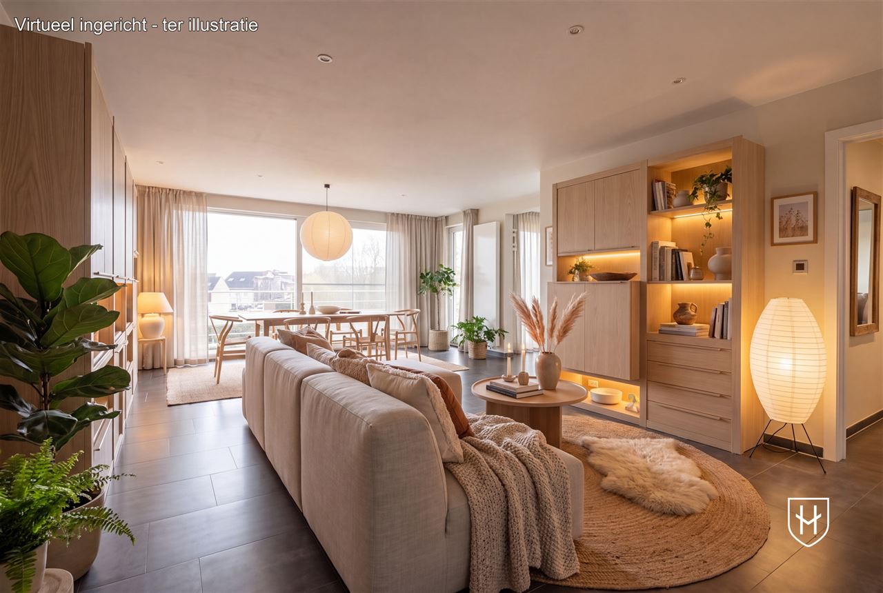 Appartement d'angle moderne et contemporain avec 2 chambres et vue sur le jardin du parc