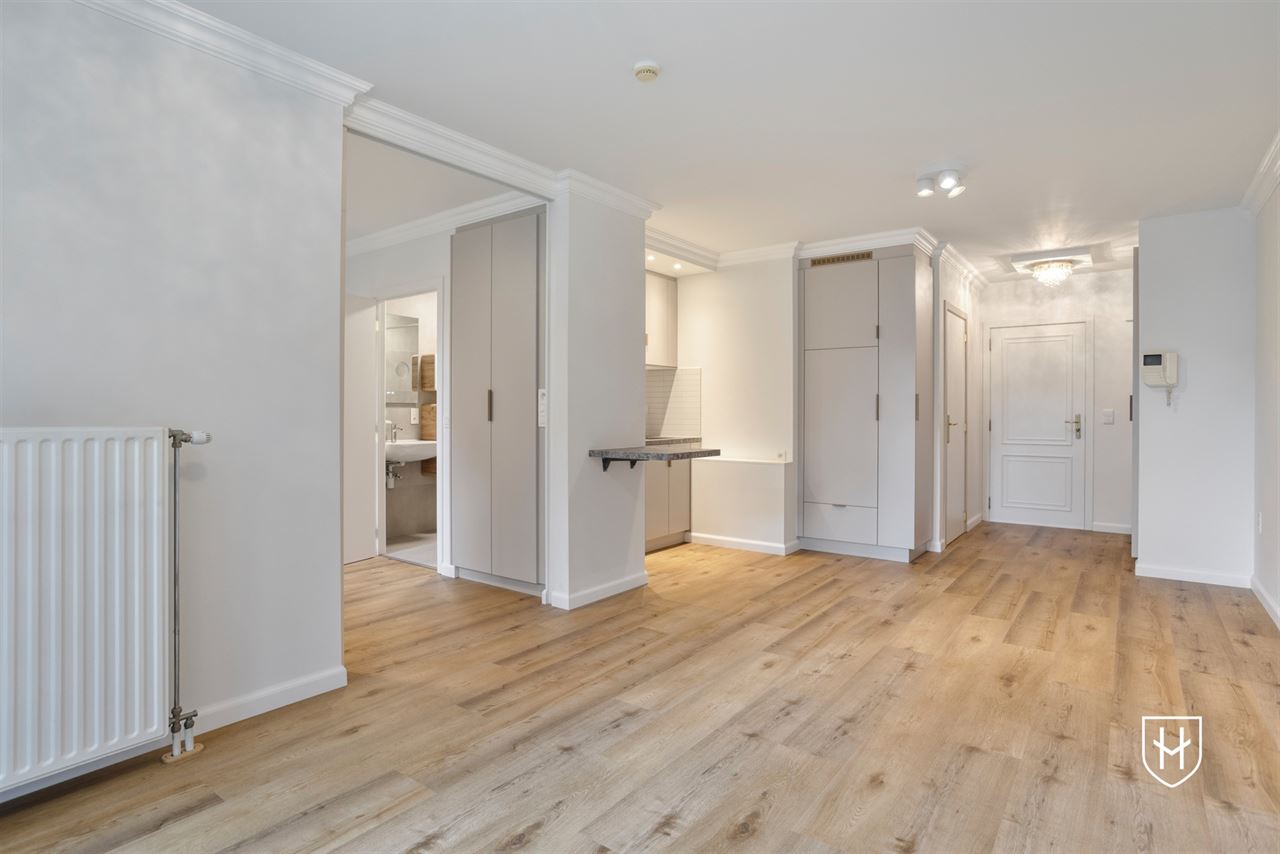 Gelijkvloerse vernieuwde assistentieflat met terras op exclusief 17de eeuws kasteeldomein in het pittoreske Brugge