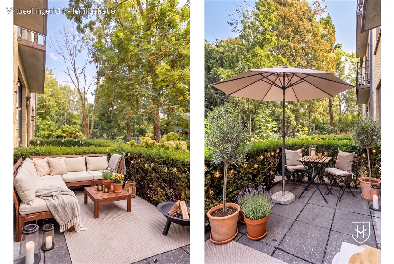 Gelijkvloerse vernieuwde assistentieflat met terras op exclusief 17de eeuws kasteeldomein in het pittoreske Brugge