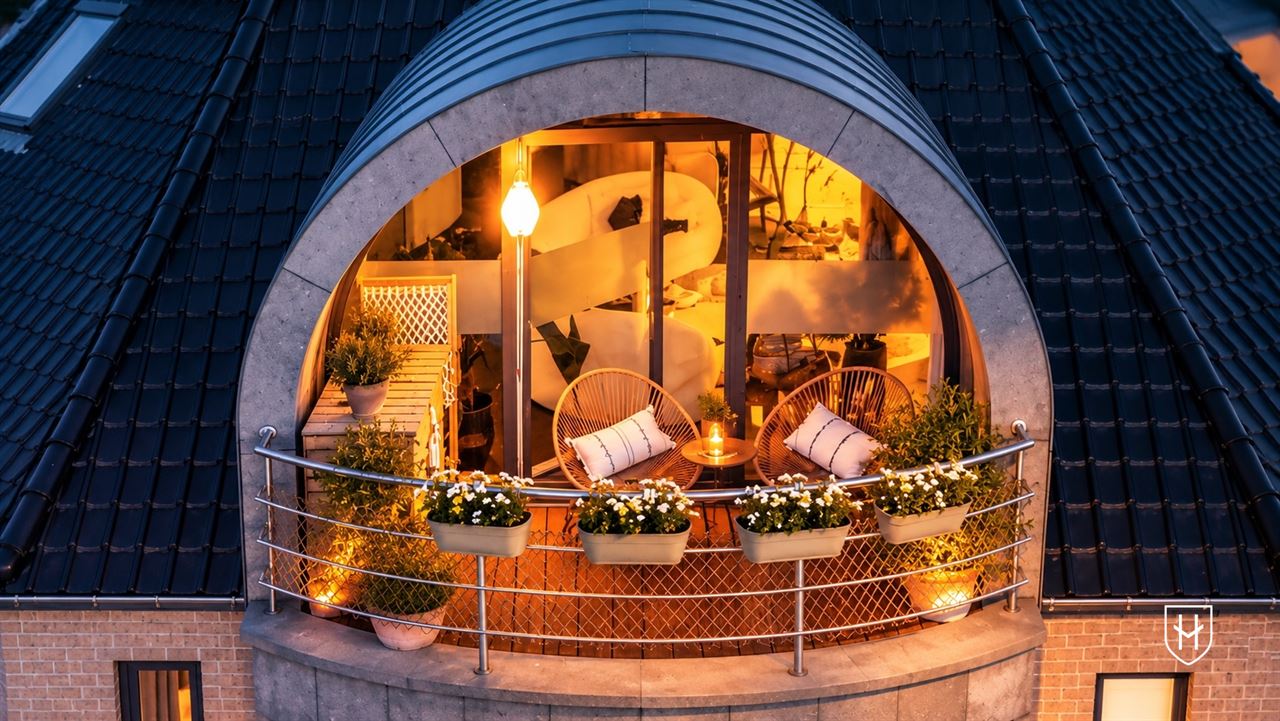 Smaakvol design-penthouse met autostandplaats en twee terrassen, mooi gelegen nabij het centrum van Lanaken