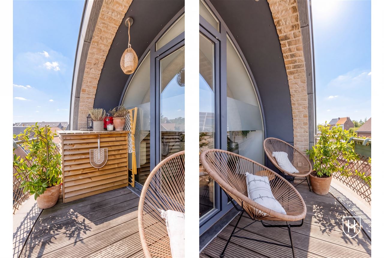 Smaakvol design-penthouse met autostandplaats en twee terrassen, mooi gelegen nabij het centrum van Lanaken