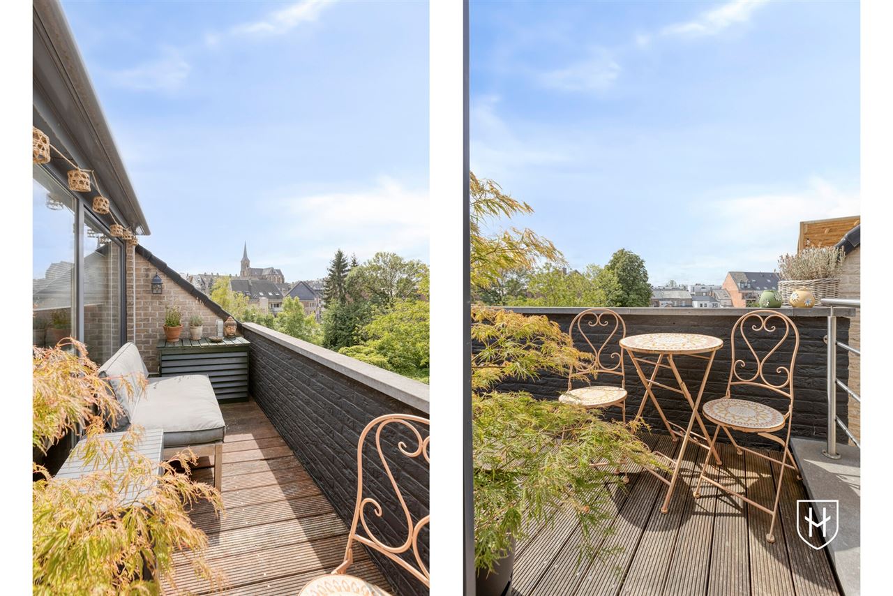 Smaakvol design-penthouse met autostandplaats en twee terrassen, mooi gelegen nabij het centrum van Lanaken