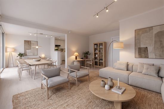 Lichtrijk hoekappartement met een zuidgericht terras (+/- 20m²) in het centrum van Blankenberge