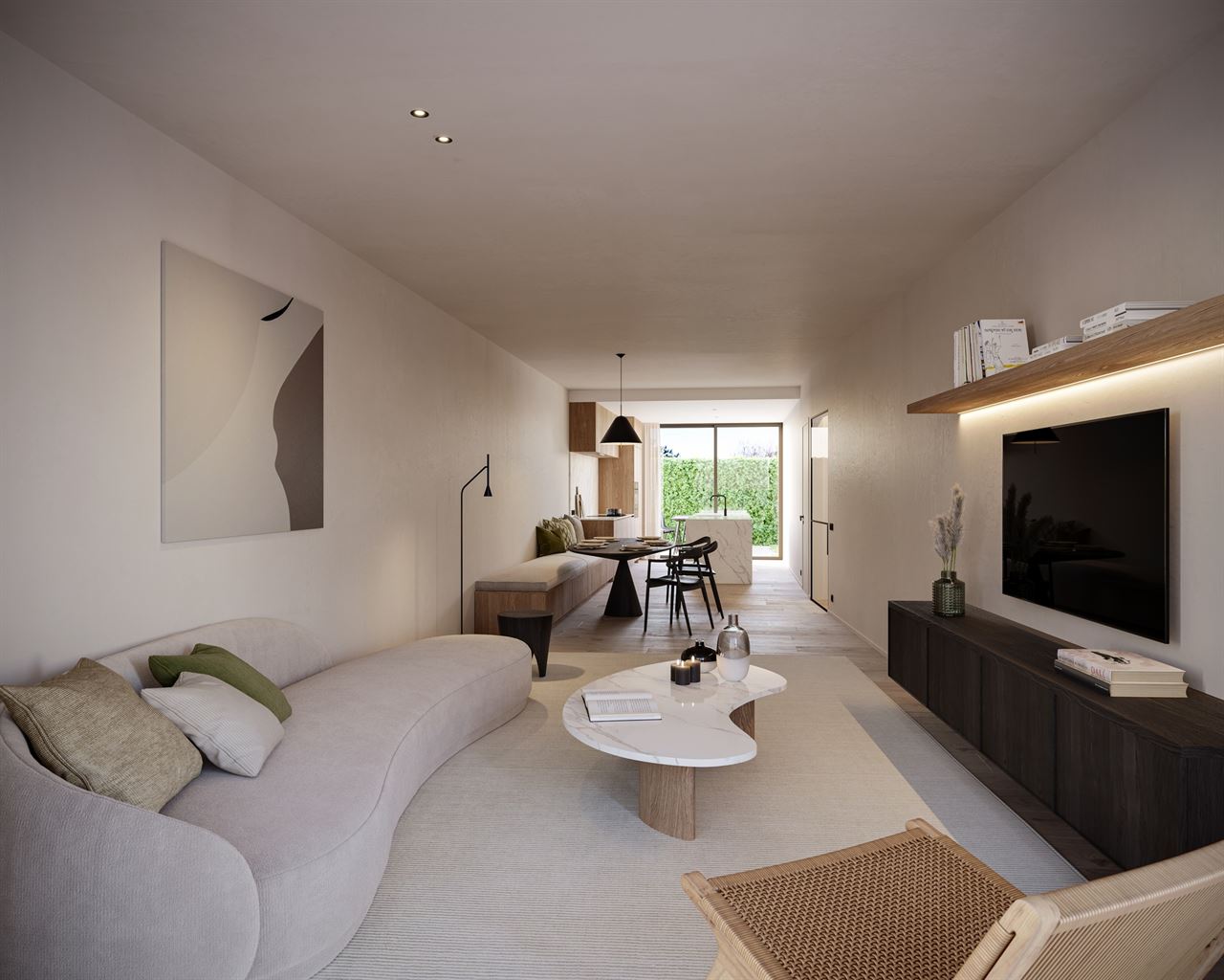 Gelijkvloerse 2 slaapkamer appartement met tuin