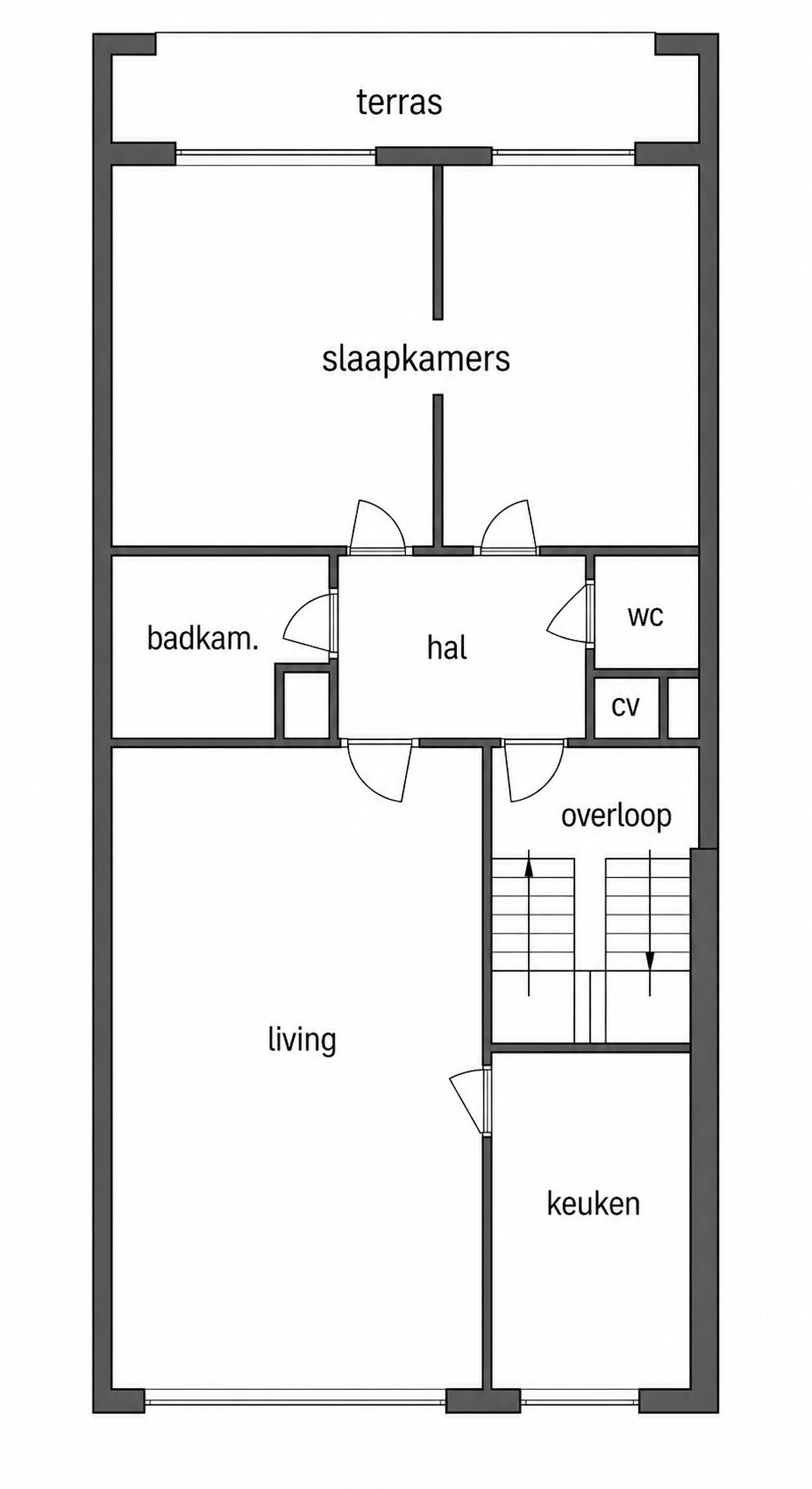 Lichtrijk appartement van 89 m² met 2 slpk's & zuidterras!
