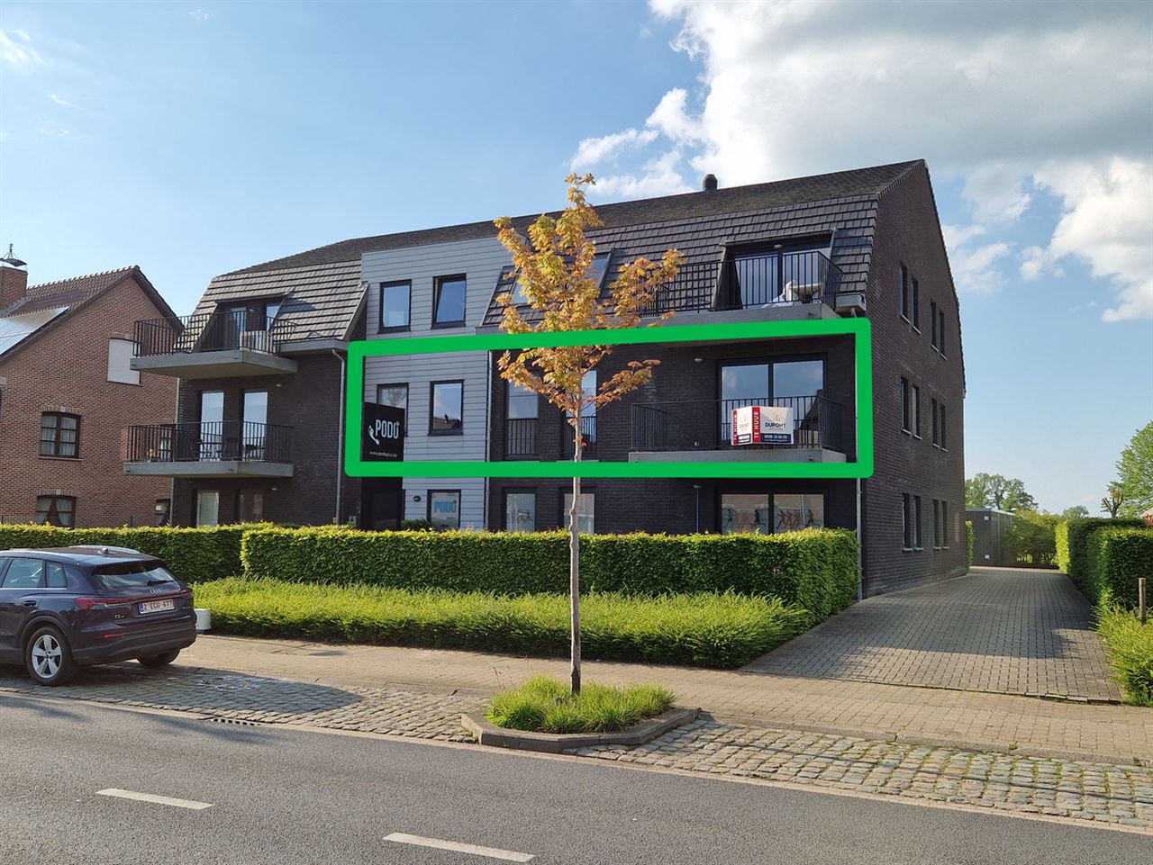 Ruim Appartement met 2 slpk, zuidgericht terras en tuin. Garagebox inclusief.