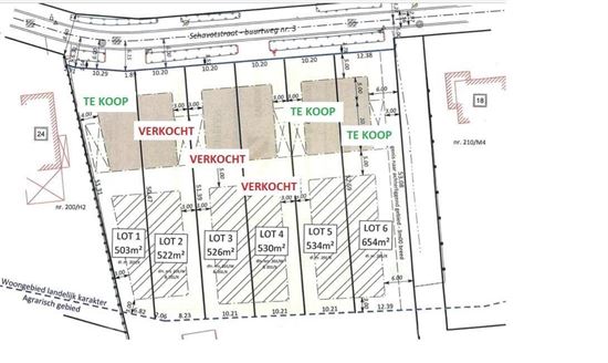 3 bouwloten voor half open bebouwing - ZW oriëntatie, doodlopende straat.